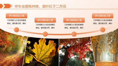 橙色简约风枫叶图文页