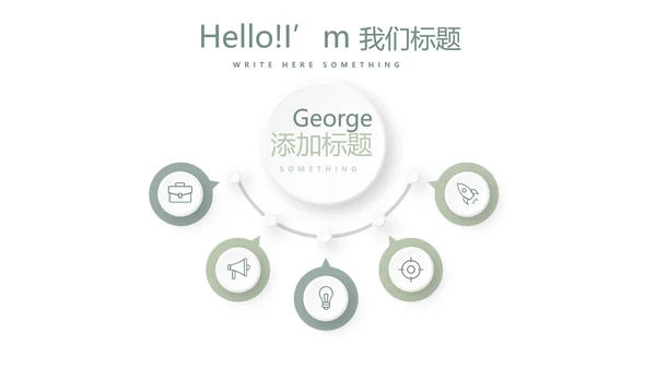绿色小清新微立体述职报告通用PPT动态模板