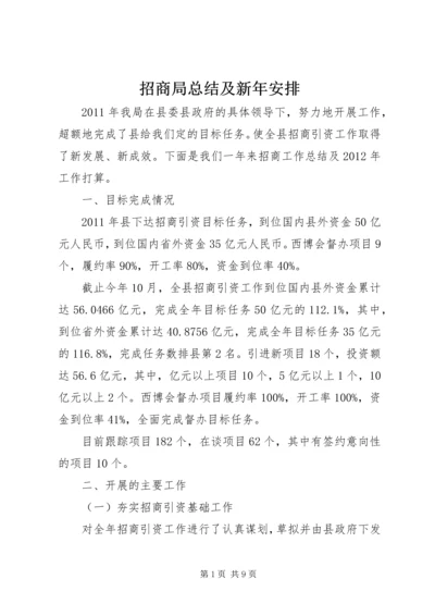 招商局总结及新年安排.docx