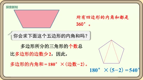 新人教版数学四年级下册5.6  多边形的内角和课件