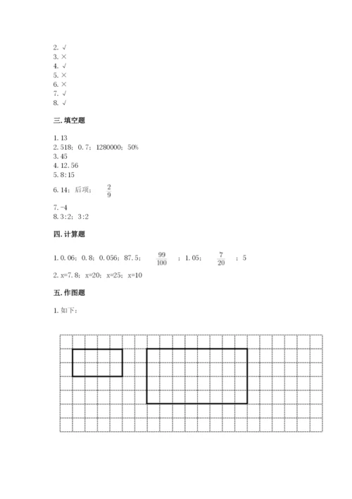 人教版六年级下册数学期末测试卷精品【典优】.docx