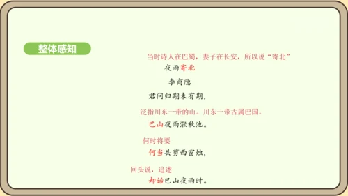 七年级语文上册第六单元课外古诗词诵读（二）-《夜雨寄北》课件（22张PPT)