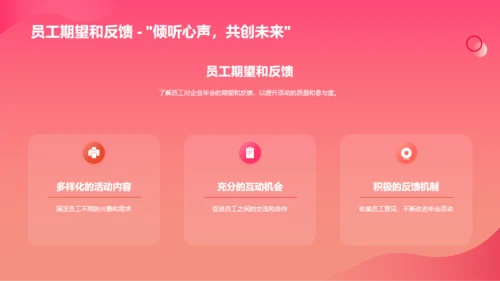 红色简约扁平年会创新PPT模板
