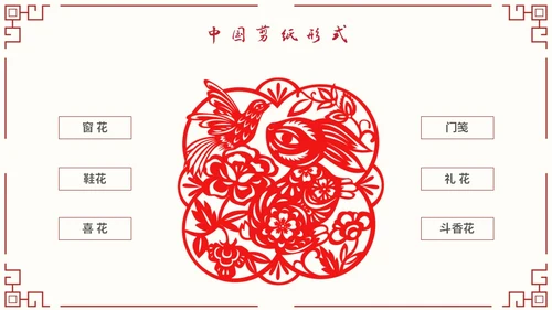 简约中国剪纸文化发扬中华传统文化创新传统文化主题PPT模板中国剪纸艺术