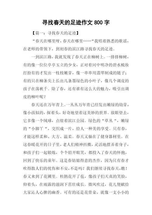 寻找春天的足迹作文800字.docx