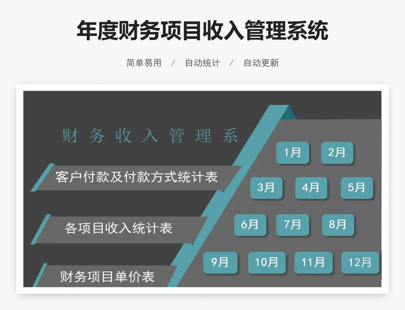 年度财务项目收入管理系统
