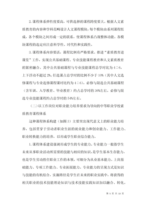 素质教育视角下中等职业学校课程体系的构建.docx