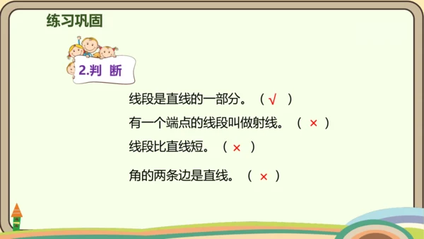 人教版数学四年级上册3.1 线段、直线、射线和角课件(共21张PPT)