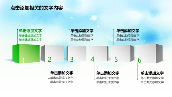 清新绿色清明节踏青PPT模板