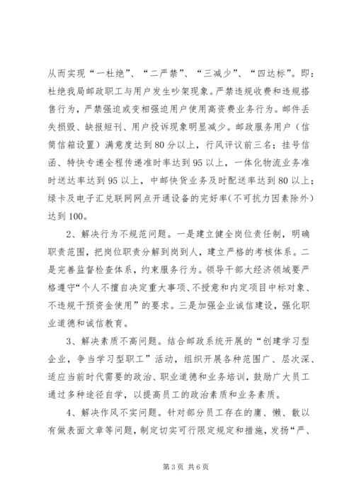 邮政局关于开展机关效能建设的实施方案 (2).docx