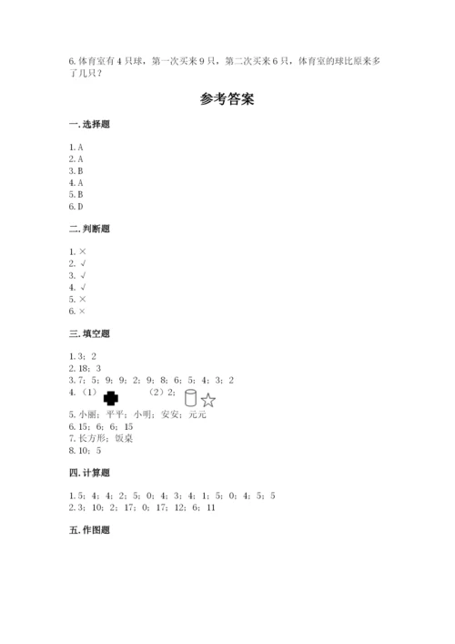 人教版数学一年级上册期末测试卷精品（典型题）.docx