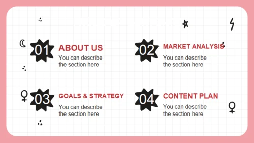 女孩力量卡通人物通用PPT模板