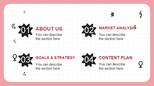 女孩力量卡通人物通用PPT模板