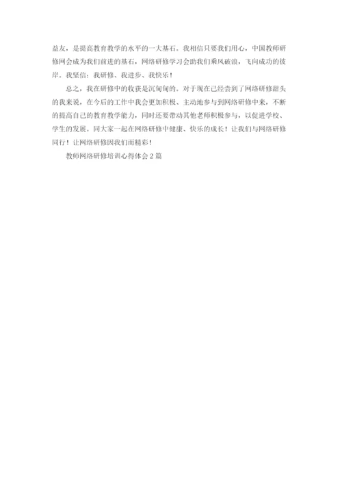 教师网络研修培训心得体会2篇.docx