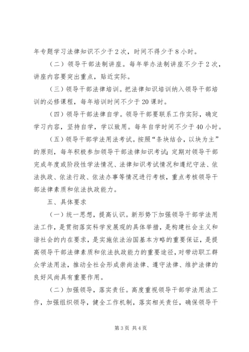 领导干部学法用法工作方案 (2).docx