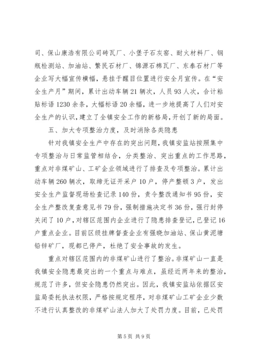乡镇安监站安全生产工作总结_1.docx