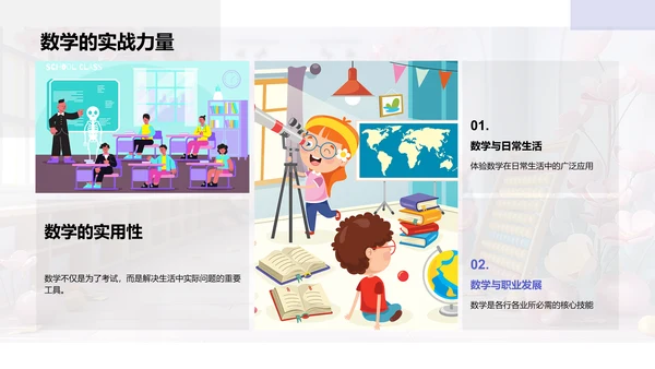 数学实际运用教学PPT模板