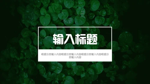 绿色叶子一叶一菩提通用PPT模板