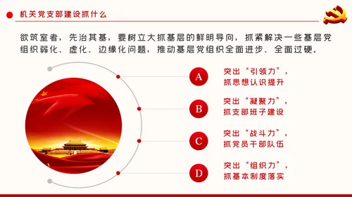 新时代党的组织建设党委机关党支部党课ppt模板