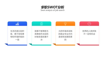 简约风SWOT分析列表4项PPT内容页