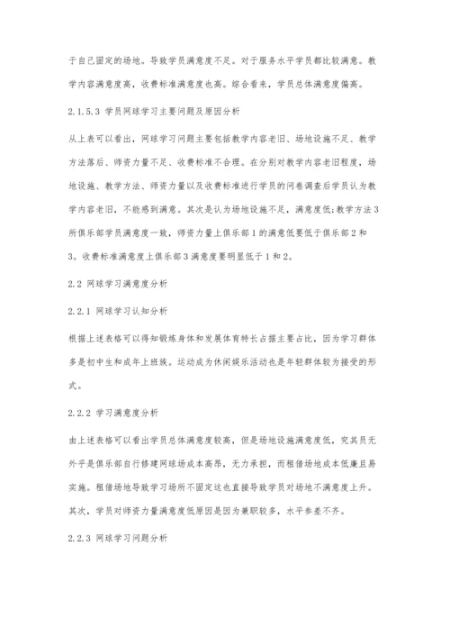 上海市网球培训俱乐部发展现状及对策.docx