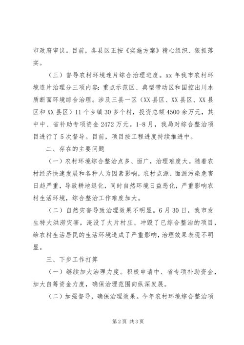 城乡环境综合整治推进情况的报告.docx