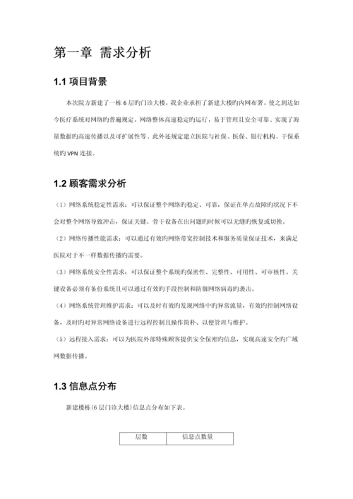 医院网络设计方案.docx