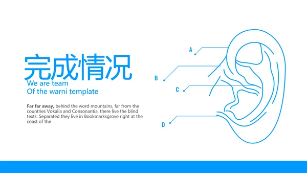 蓝色医疗耳科工作汇报动态PPT模板