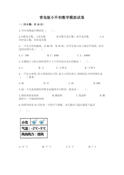 青岛版小升初数学模拟试卷（精选题）.docx