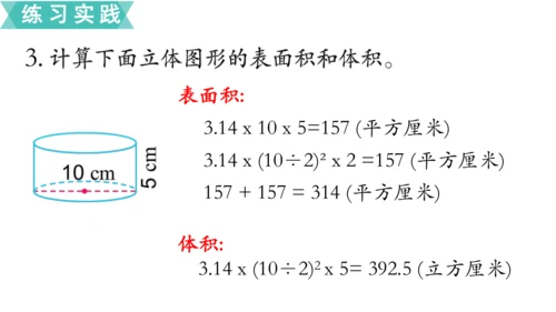 人教版六年级下册立体图形的表面积和体积 课件(共19张PPT)