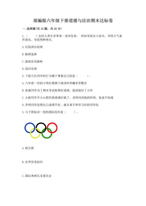 部编版六年级下册道德与法治期末达标卷【实用】.docx