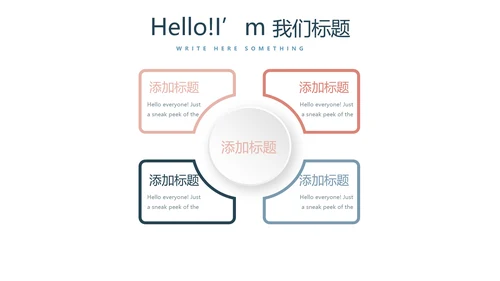 气质小清新微立体工作述职报告通用PPT动态模板
