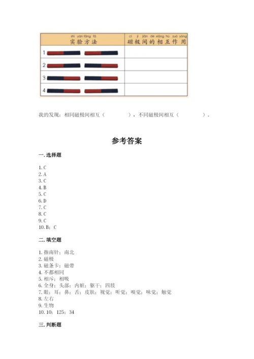 教科版二年级下册科学知识点期末测试卷附答案【模拟题】.docx