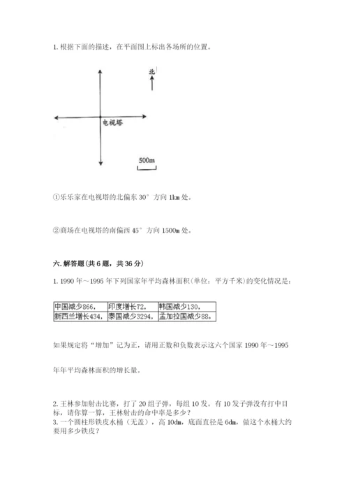 六年级下册数学期末测试卷及完整答案【历年真题】.docx