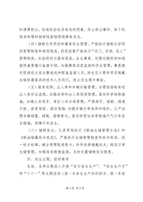 粮食局XX年安全生产工作计划.docx