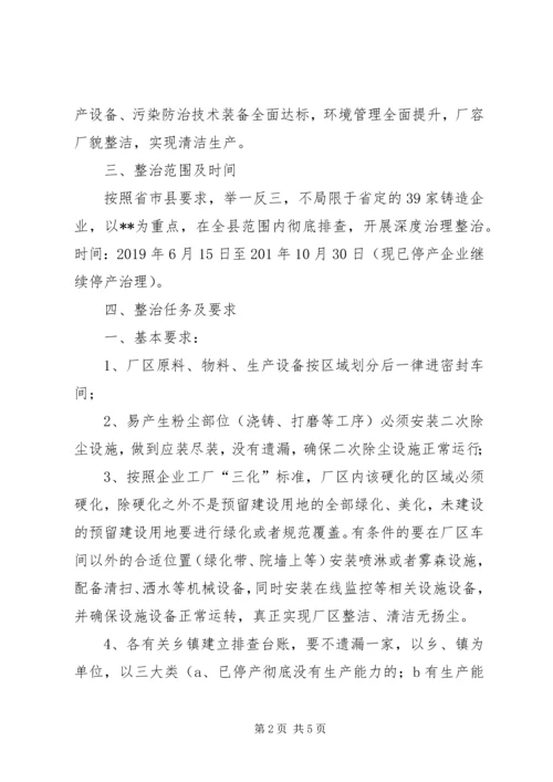 铸造行业深度治理整治方案.docx