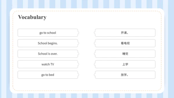 Unit 1 I go to school at 8:00. Lesson 1 - Lesson 2