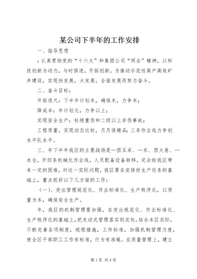 某公司下半年的工作安排.docx