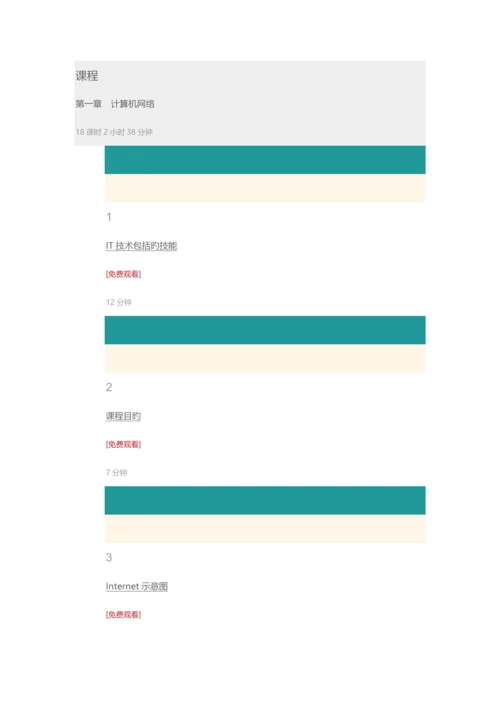 2023年网络工程师和网络安全视频课程完整版.docx