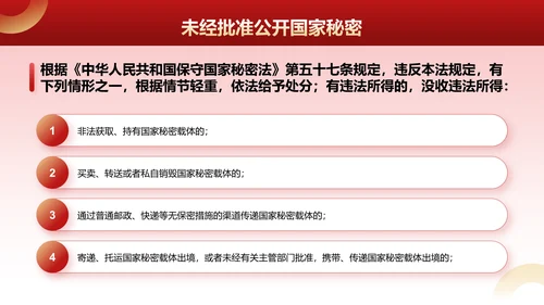 红色党政风全国保密宣传月培训课件PPT模板