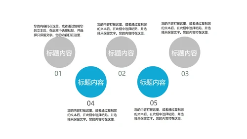 白色简约风扁平季度总结汇报PPT模板