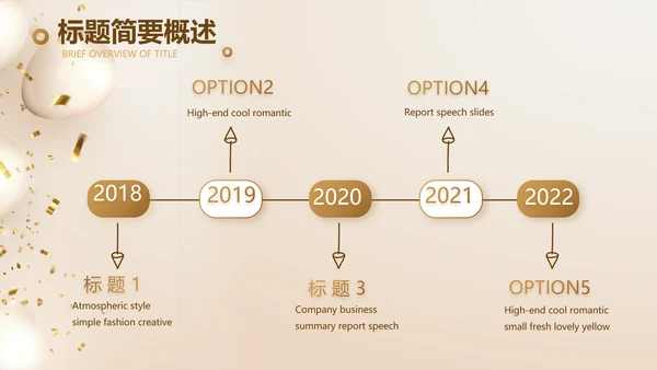 金色公司5周年庆ppt模板活动策划方案