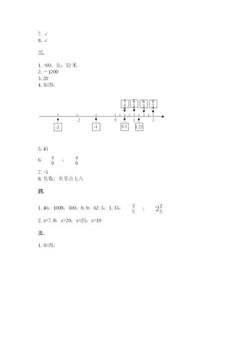 北师大版六年级数学下学期期末测试题及完整答案（典优）.docx