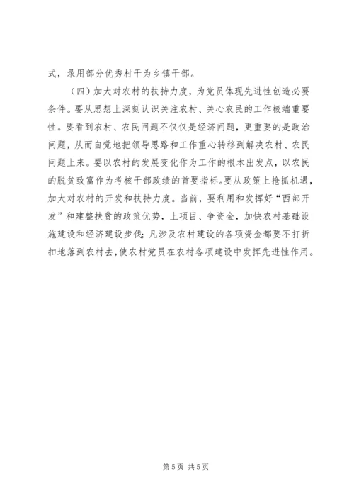 民族贫困地区农村党员体现先进性的思考 (8).docx