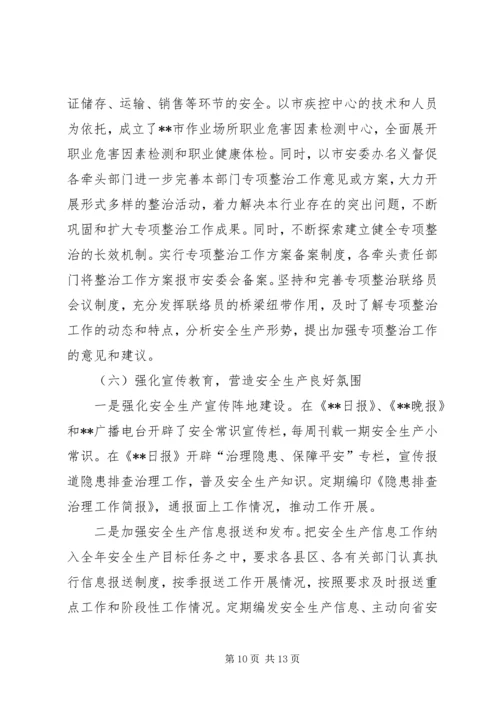 市安监局党风廉政建设汇报材料.docx