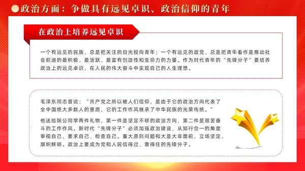 红色党建广大青年要在奋进新征程中争当先锋党课ppt