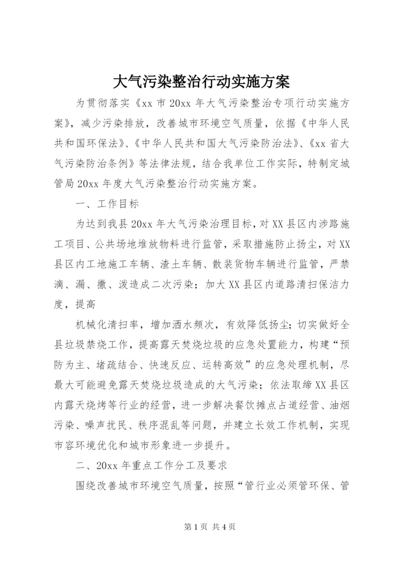 大气污染整治行动实施方案.docx