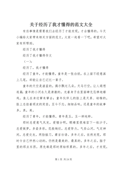 关于经历了我才懂得的范文大全.docx