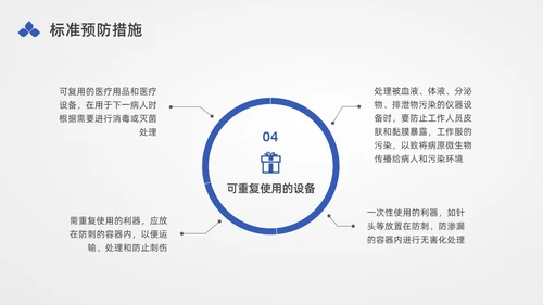 蓝色水彩简约插画医务人员职业暴露培训PPT课件
