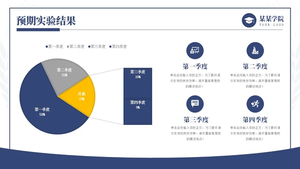 蓝色简约学术风毕业论文答辩开题报告通用PPT模板答辩1